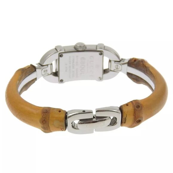 GUCCI Watches 6800L IvoryDial Stainless Steel/Bamboo Quartz Analog display... - Picture 5 of 8